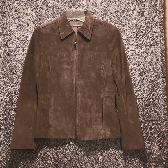Liz Claiborne Green Suede Jacket - SZS - Picture 1 of 4